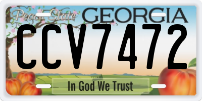 GA license plate CCV7472