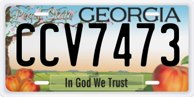GA license plate CCV7473