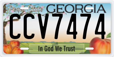 GA license plate CCV7474