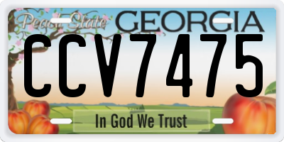 GA license plate CCV7475