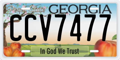 GA license plate CCV7477