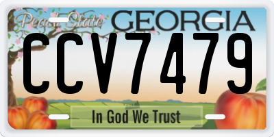 GA license plate CCV7479