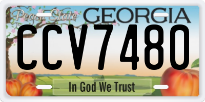 GA license plate CCV7480
