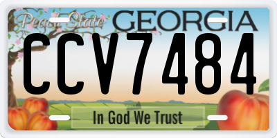 GA license plate CCV7484