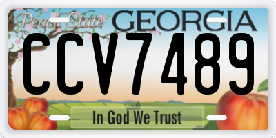 GA license plate CCV7489
