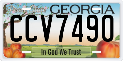 GA license plate CCV7490