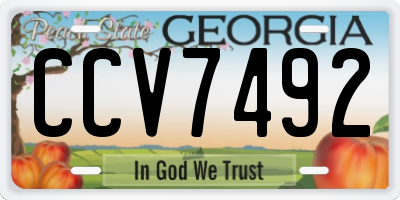 GA license plate CCV7492
