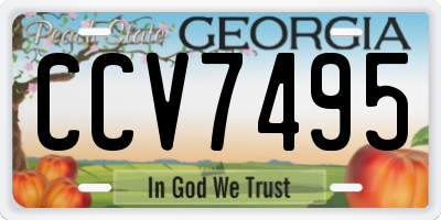 GA license plate CCV7495