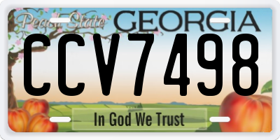GA license plate CCV7498