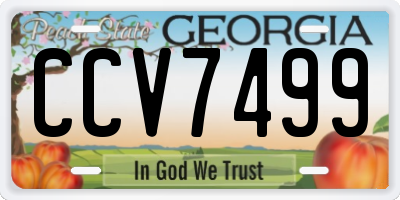 GA license plate CCV7499