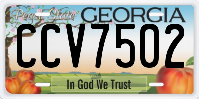 GA license plate CCV7502
