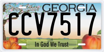 GA license plate CCV7517