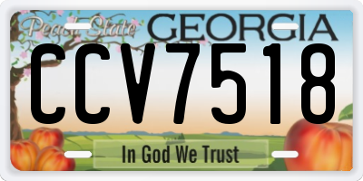 GA license plate CCV7518