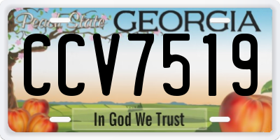 GA license plate CCV7519
