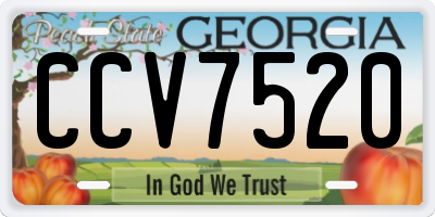 GA license plate CCV7520
