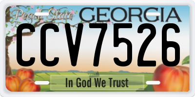 GA license plate CCV7526
