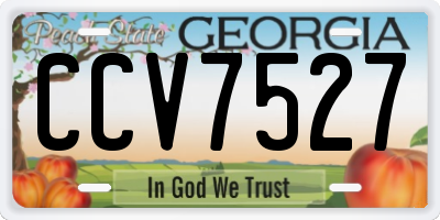 GA license plate CCV7527