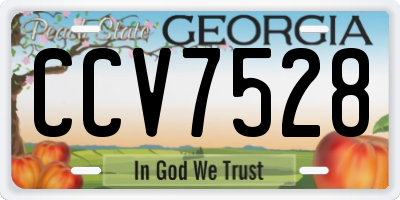 GA license plate CCV7528