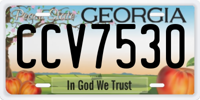 GA license plate CCV7530