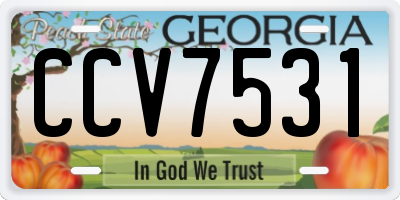 GA license plate CCV7531
