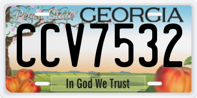 GA license plate CCV7532