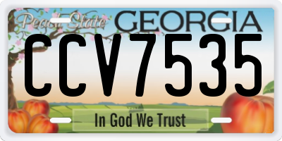 GA license plate CCV7535