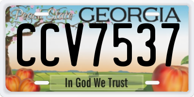 GA license plate CCV7537