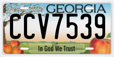 GA license plate CCV7539