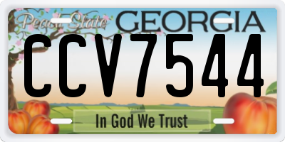 GA license plate CCV7544