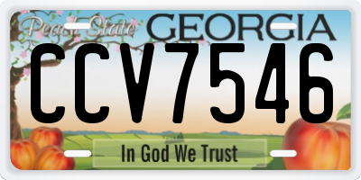 GA license plate CCV7546