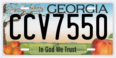 GA license plate CCV7550