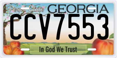 GA license plate CCV7553
