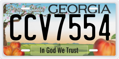 GA license plate CCV7554