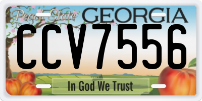 GA license plate CCV7556