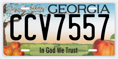 GA license plate CCV7557