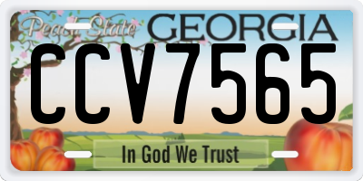 GA license plate CCV7565