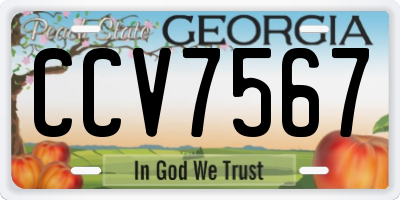 GA license plate CCV7567