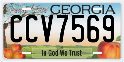 GA license plate CCV7569