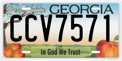 GA license plate CCV7571