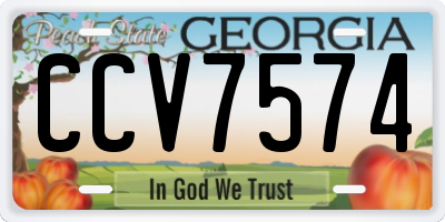 GA license plate CCV7574