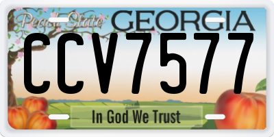 GA license plate CCV7577