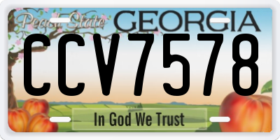 GA license plate CCV7578