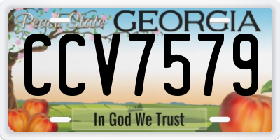 GA license plate CCV7579