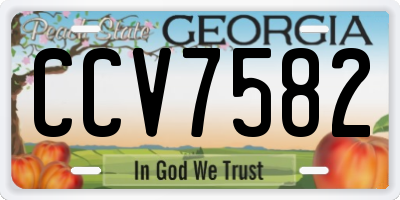 GA license plate CCV7582