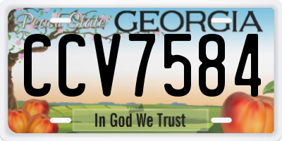 GA license plate CCV7584