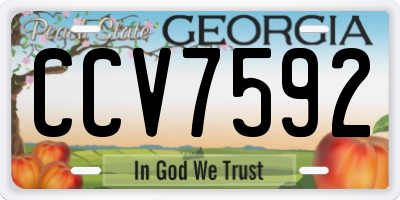 GA license plate CCV7592