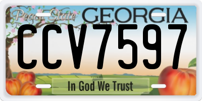 GA license plate CCV7597