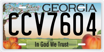 GA license plate CCV7604