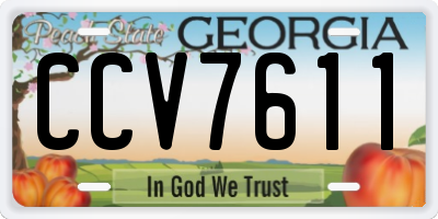 GA license plate CCV7611