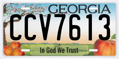 GA license plate CCV7613